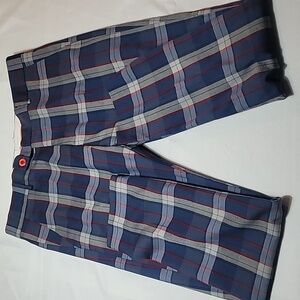 DJ PLUS multi colored plaid slim fit pants size 36